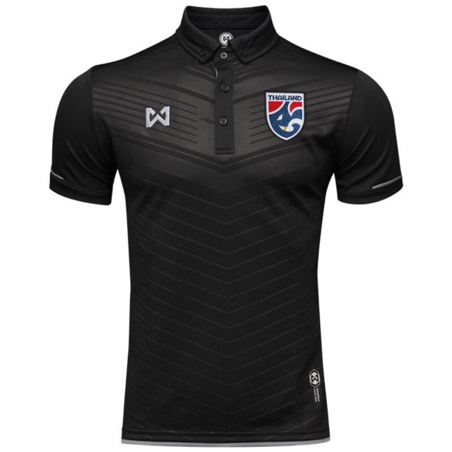 เสื้อโปโล warrix 3318 สีดำ