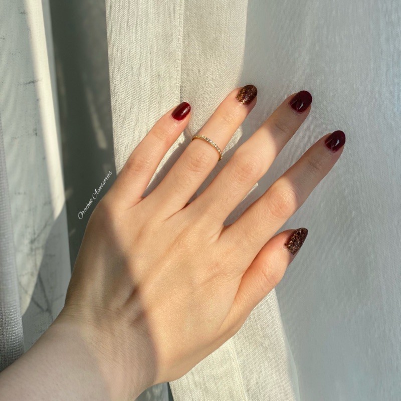 Nan 14k ring. (แหวนข้อ/นิ้วก้อย งานชุบ 14k (สแตนเลส) สวย ทน เงา โดนน้ำ โดนน้ำหอมได้สบายๆเลยค่ะ เพชร CZ) - รูปที่ 3