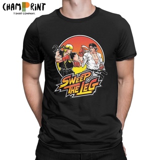 ขายดี!เสื้อยืดแขนสั้น คอกลม ผ้าฝ้าย พิมพ์ลาย Cobra Kai Johnny Lawrence Daniel Larusso Street Fighters สําหรับผู้ชายS-5XL