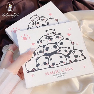 Magic Casa [6 ชิ้น/เซต] ลิปสติก เนื้อแมตต์ กันน้ํา ลายแพนด้าน่ารัก