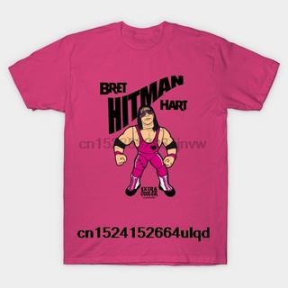 เสื้อยืดผ้าฝ้าย เสื้อยืดคอกลม ผ้าฝ้าย 100% พิมพ์ลาย Bret Hitman Hart เลือกลายได้ สําหรับผู้ชาย และผู้หญิง