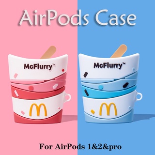 ใหม่ เคสหูฟัง ลายไอศกรีม M Kee เข้าได้กับ AirPods3 (3rd) 2021 สําหรับ AirPods3 3rd AirPodsPro AirPods1 2 Generation เคสป้องกัน