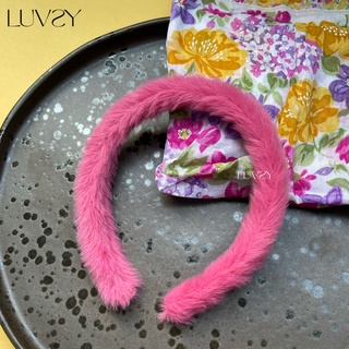Luvsy : Fluffy Headband ที่คาดผมขนปุย พร้อมส่งทันที จากไทย (มี9 สี)