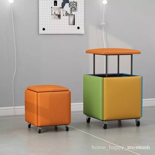 Cube เก้าอี้สตูล ทรงลูกเต๋า 5 ที่นั่ง เก้าอี้คละสี 5 IN 1 Cube Multifunctional Square พร้อมส่ง