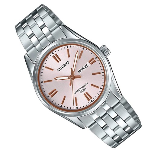 Casio นาฬิกาข้อมือผู้หญิง สายสเตนเลส สีเงิน รุ่น LTP-1335D,LTP-1335D-4A,LTP-1335D-4AVDF