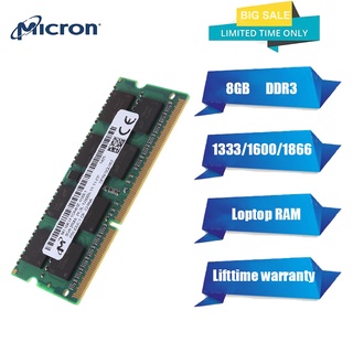 Mircon 8GB แล็ปท็อป ram ddr3/ddr3l 1333 1600 1866MHZ โน้ตบุ๊ค RAM PC-14900S 204Pin SODIMM 1.5 V/1.35 V โมดูลหน่วยความจำ