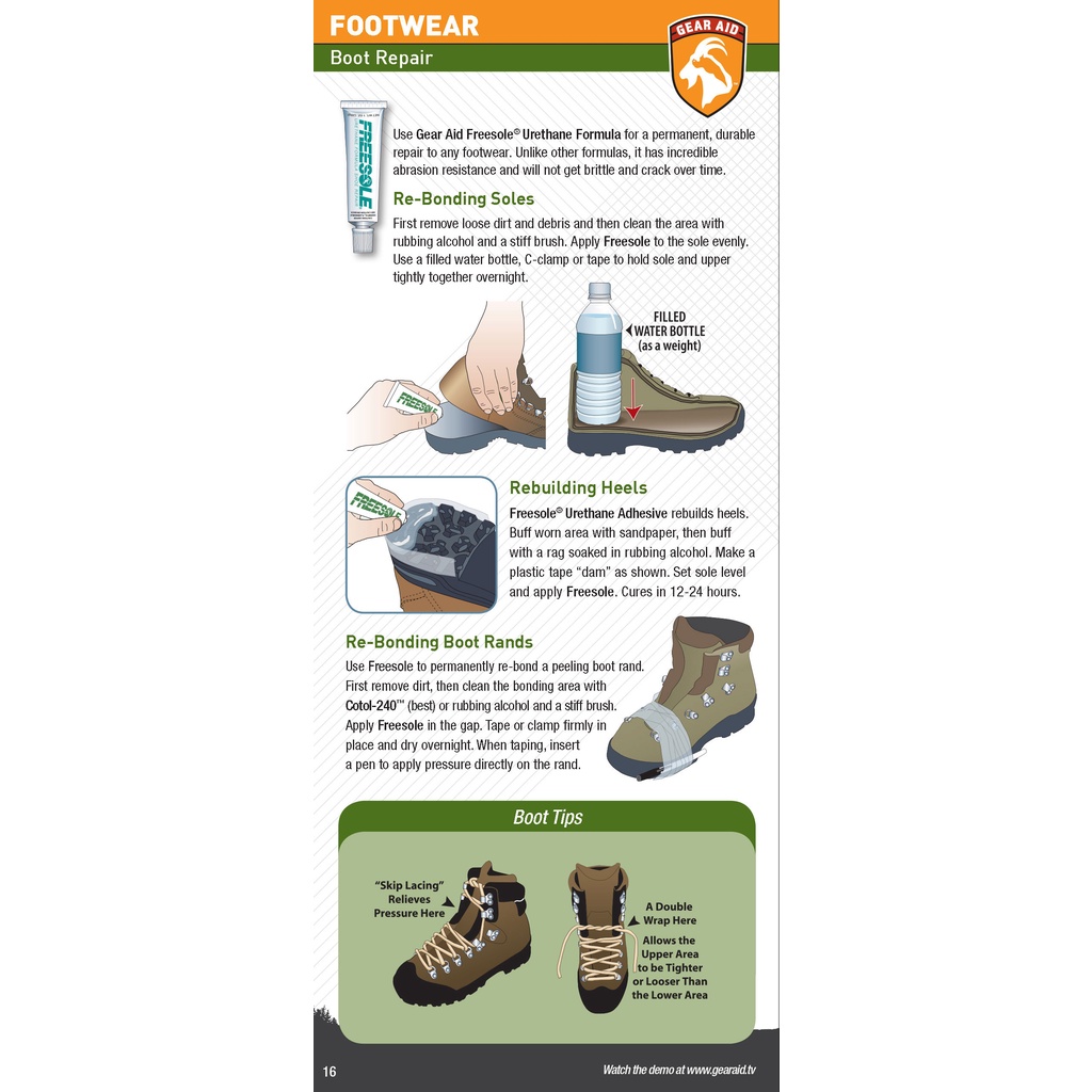 กาวซ่อมรองเท้า Gear Aid Aquaseal +SR (ชื่อเดิม Freesole) ผลิตใน USA - รูปที่ 5