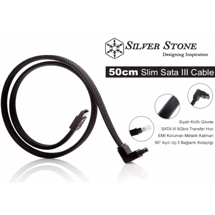 最大92%OFFクーポン SilverStone SST-CP08W SATAケーブル ホワイト 50cm
