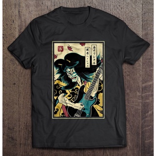 เสื้อยืด พิมพ์ลาย Samurai Hannya Bassist แฟชั่นสําหรับผู้ชาย