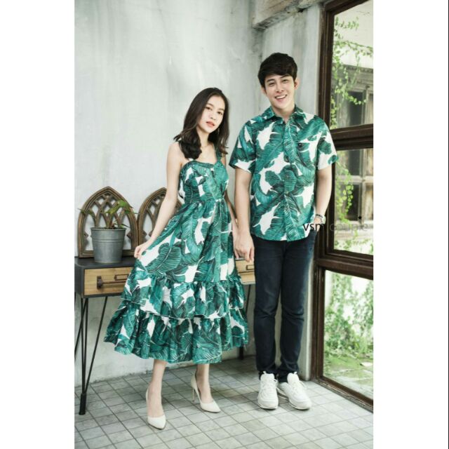 ชุดคู่รัก ชุดเที่ยวคู่ ลาย งานป้ายVSM Maxxi-dress D&G แซก ขายดี ลดราคา ถูก รีวิว นำเข้า