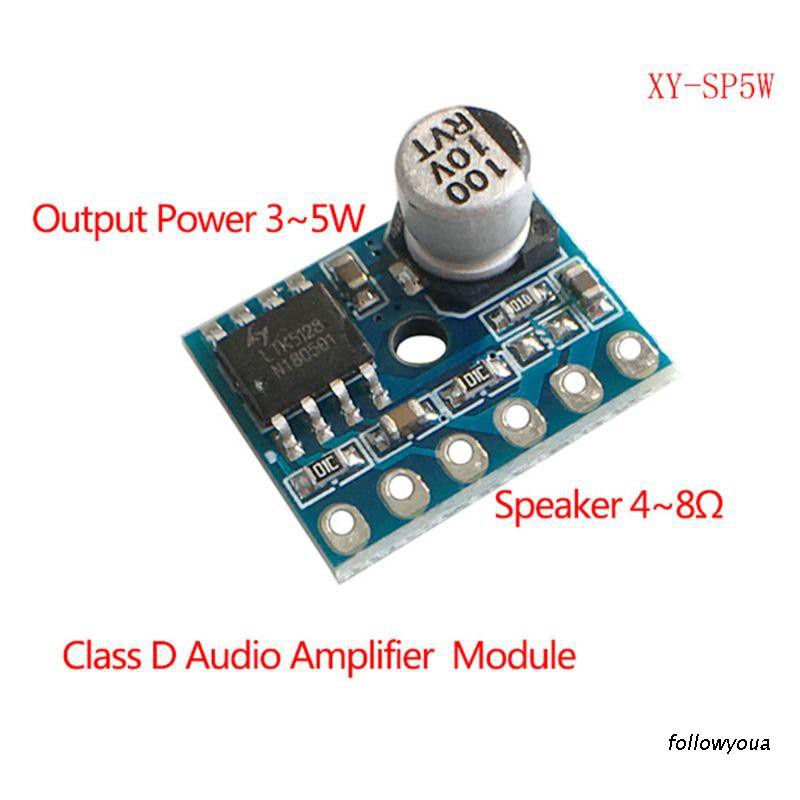 Folღ Xy-Sp5W 5128 บอร์ดโมดูลขยายเสียงดิจิตอล Class D 5W โมโนขยายเสียง