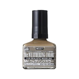 สีคราบน้ำตาลอมเทา MR.WEATHERING COLOR WC07 GRAYISH BROWN 40ml