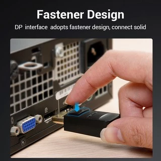Vention DisplayPort to VGA Cable DP to VGA Male to Male Gold Plated Cord เข้ากันได้กับคอมพิวเตอร์แสดงจอภาพ:1.5m