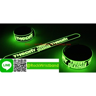 THEORY OF A DEADMAN ขายริสแบนด์เรืองแสง  TDN270GA Wristband สายรัดข้อมือวงร็อค