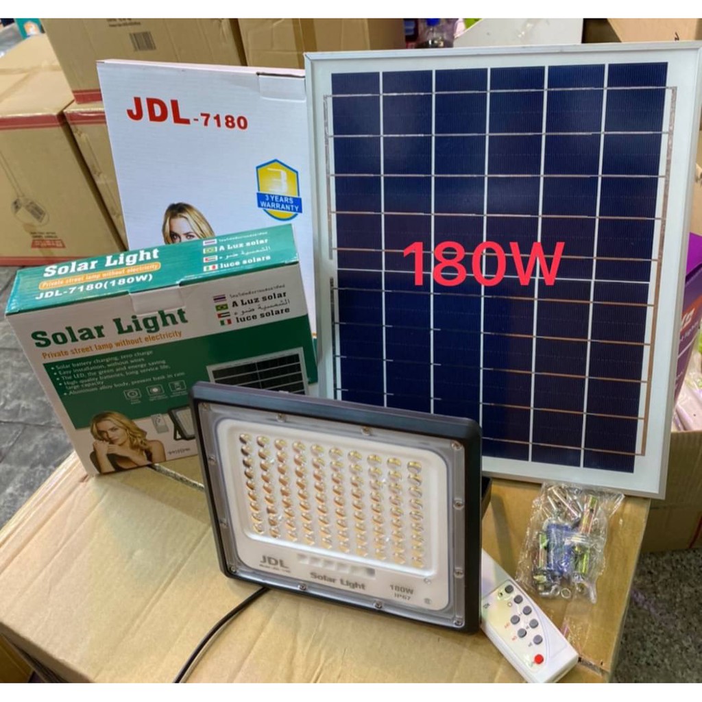 สปอร์ตไลด์ 180W โซล่าเซลล์ JDL-7180 แสงขาว