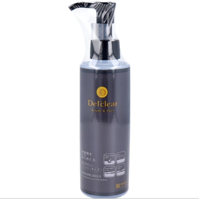 DET Clear Bright & Peel Peeling Jelly Charcoal Type Gel Pack Rinse Type Fragrance Free detclear 180mL