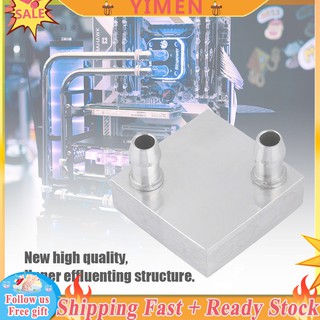 ❀YIMENREADY❀40x40mm Water Cooling Aluminum Block for CPU Radiator Liquid Water Heatsink Cooler Ef