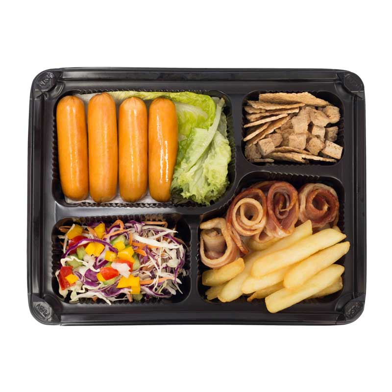 (50ใบ/ยกลัง200ใบ) 4ช่อง กล่องข้าว ใส่อาหาร พลาสติก ใส เวฟได้ เดลิเวอรี่ thefoodbox - รูปที่ 6