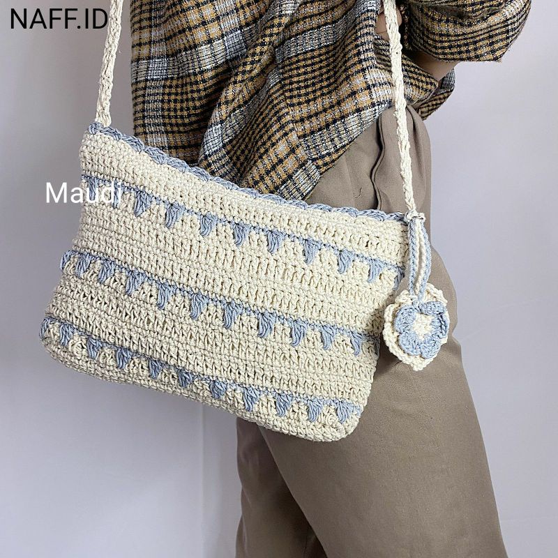 "มาอุดี" Handmade Women& 39;s กระเป๋าสะพายข้างถัก-NAFF.ID