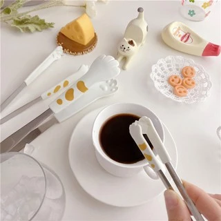 พร้อมส่ง ที่คีบอาหารอุ้งมือแมว ซิลิโคน Food Grade ทนร้อน 220°C คีบขนมปัง สลัด ของทอด