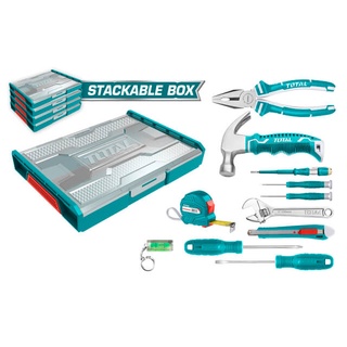 Total ชุดเครื่องมือประจำบ้าน 11 ชิ้น รุ่น THKTV02H111 ( 11 Pcs Household Tools set ) ชุดเครื่องมือช่าง ชุดเครื่องมือ