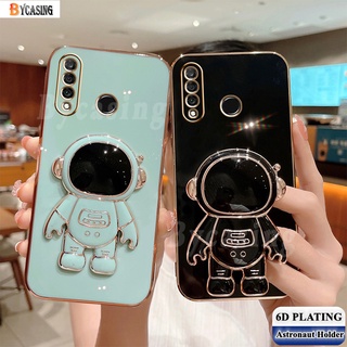 เคสโทรศัพท์มือถือ ยางนิ่ม กันกระแทก ลายนักบินอวกาศ พร้อมขาตั้ง พับได้ หรูหรา สําหรับ Huawei Y6P Y7A Y9S Y7 Pro Y9 Prime 2019 Nova 9 SE Nova 8i 7i 7SE 5T 3i