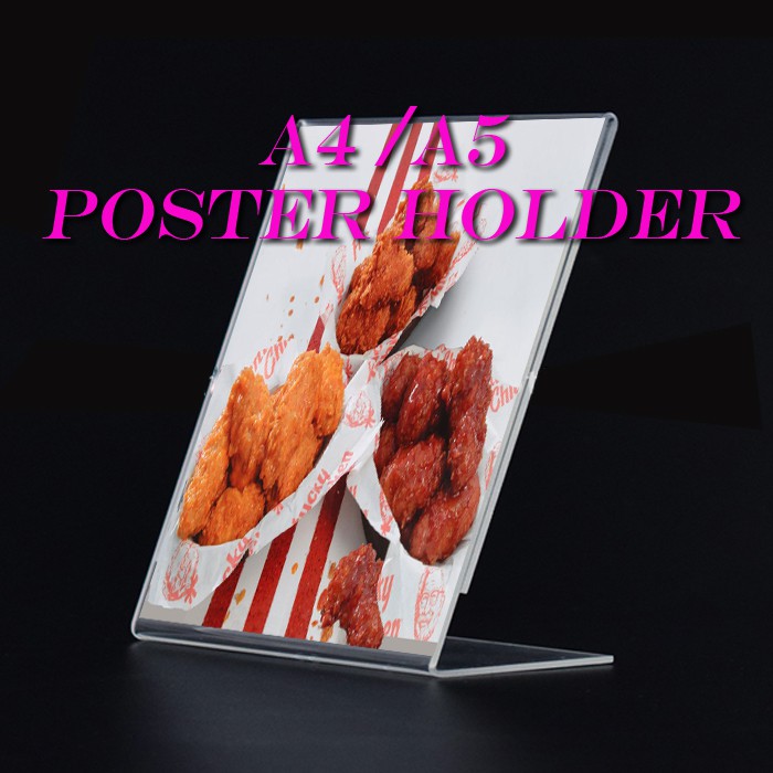 A5 / A4 STAND POSTER HOLDER, ACRHOLIC STANDEE HOLDER, STAND MENU HOLDER, MENU DISPLAY HOLDER