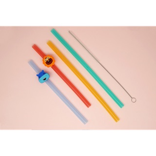 Marcus &amp; Marcus Silicone Straw - Family Set หลอดซิลิโคนรักษ์โลกสำหรับครอบครัว