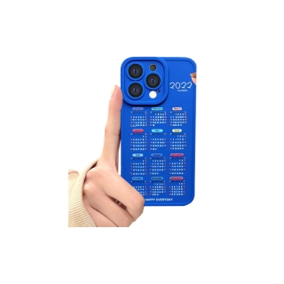 เคสโทรศัพท์มือถือซิลิโคน Tpu แบบนิ่มลายปฏิทินสีฟ้าสําหรับ Iphone 7 8 Plus Xr X Xs Max Se 2020 Iphone 11 12 13 Pro Max Klein Blue 2022