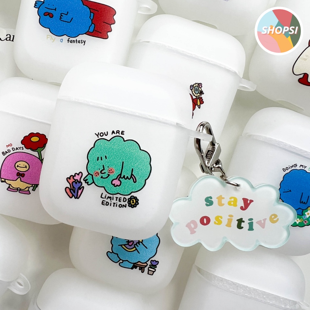 EXCLUSIVE | SHOPSI " B " COLLECTION เคสสำหรับใช้กับ AirPods Gen2 and Gen3 เคสซิลิโคนแข็ง SHOPSI