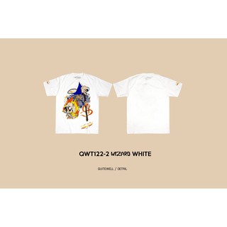 เสื้อยืดโอเวอร์ไซส์QWT122-2 WITCH WHITES-3XL