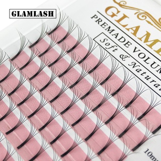 Glamlash ขนตาปลอม ขนมิงค์เทียม 6D ยาว 12 เส้น