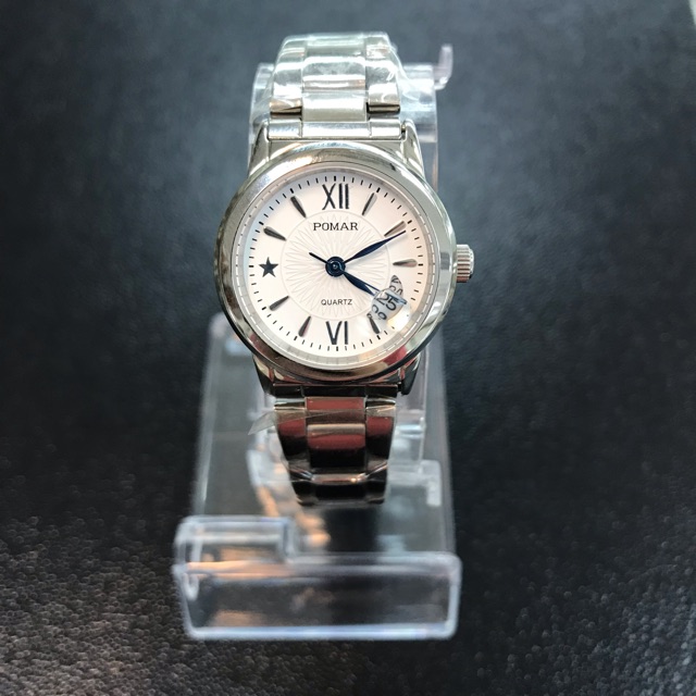 นาฬิกาผู้หญิง POMAR รุ่น PM63515S สายเงิน หน้าปัดขาว