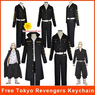 Tokyo Revengers อะนิเมะ Manjiro Sano คอสเพลย์ Ken Ryuguji เครื่องแต่งกาย Takemichi ชุดฮาโอริ Kimono Outerwear เสื้อโค้ท Toman และฤดูหนาวทุกวันชุดฮาโลวีน 2021 Hot