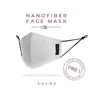 CMMN Mask by Āerde (แอร์เด้) — White / สีขาว • หน้ากากนาโนไฟเบอร์ • กรองฝุ่นละออง 99.9% PM0.1