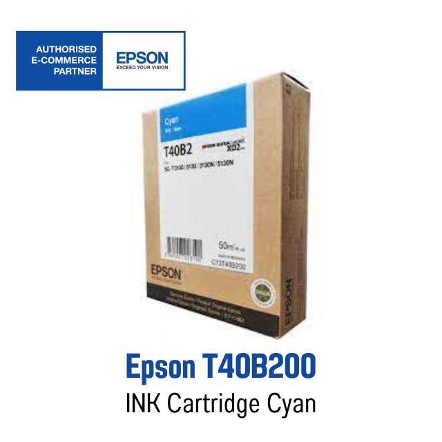 Epson INK หมึกตลับ T40B2 CYAN  หมึกแท้ (SC-T3130 / T3130N / T3130M / T5130 / T5130N / T5130M ) ปริมา