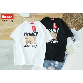 เสื้อยืด ลาย หมี HONEY เสื้อคู่ โปโล โอเวอร์ไซส์