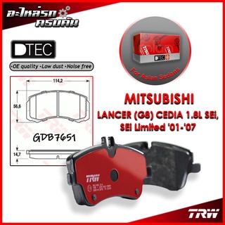 TRW ผ้าเบรคหน้า MITSUBISHI LANCER (G8) CEDIA 1.8L SEi, SEi Limited 01-07 (GDB7651)