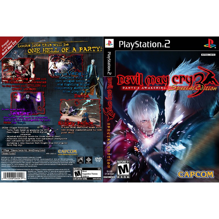 DEVIL MAY CRY 3 SPECIAL EDITION [PS2 US : DVD5 1 Disc] | Shopee Thailand