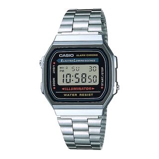 นาฬิกาข้อมือดิจิตอล Casio Standard A168Wa - 1W / A168Wa สไตล์วินเทจ