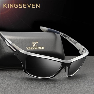 Kingseven แว่นตากันแดด เลนส์โพลาไรซ์ กรอบเบาพิเศษ ทรงสี่เหลี่ยม สไตล์สปอร์ต แฟชั่นสําหรับผู้ชาย