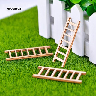 Greensea_บันไดขั้นบันไดไม้ ขนาดเล็ก สําหรับตกแต่งสวน ภูมิทัศน์ DIY 3 ชิ้น