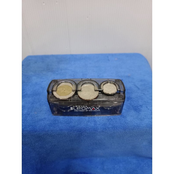 ที่ใส่เหรียญในรถยนต์ กล่องใส่เหรียญในรถยนต์ LEO MAX สีดำใส - รูปที่ 3