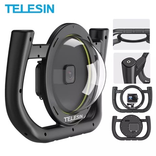 TELESIN GoPro 11 10 9 Dome Port 30M Waterproof Handheld Stabilizer Housing Case Removable Type With Cold Shoe 1/4 Thread