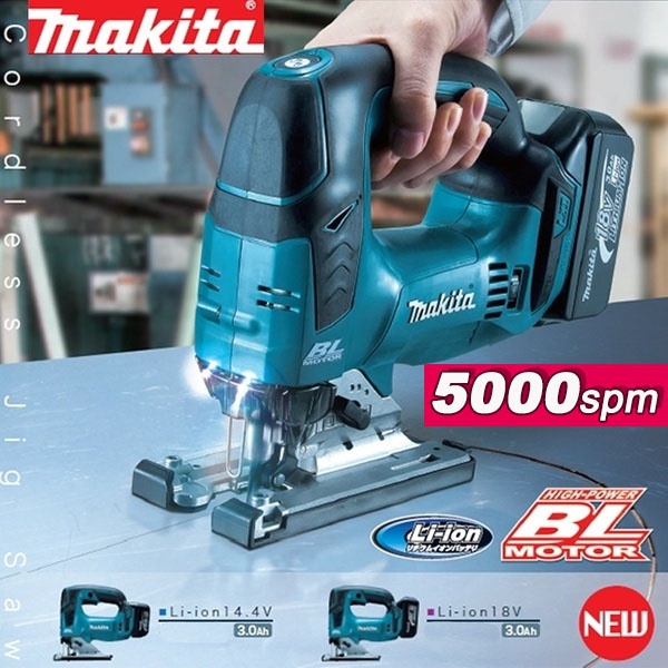ใหม่ Makita เลื่อยยนต์ลาเต้ไร้สาย แบบพกพา คุณภาพสูง JV183DWE 18V 5000spm สําหรับงานไม้