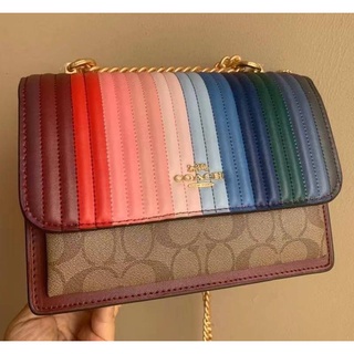 COACH KLARE CROSSBODY WITH RAINBOW LINEAR QUILTING (COACH C1446)