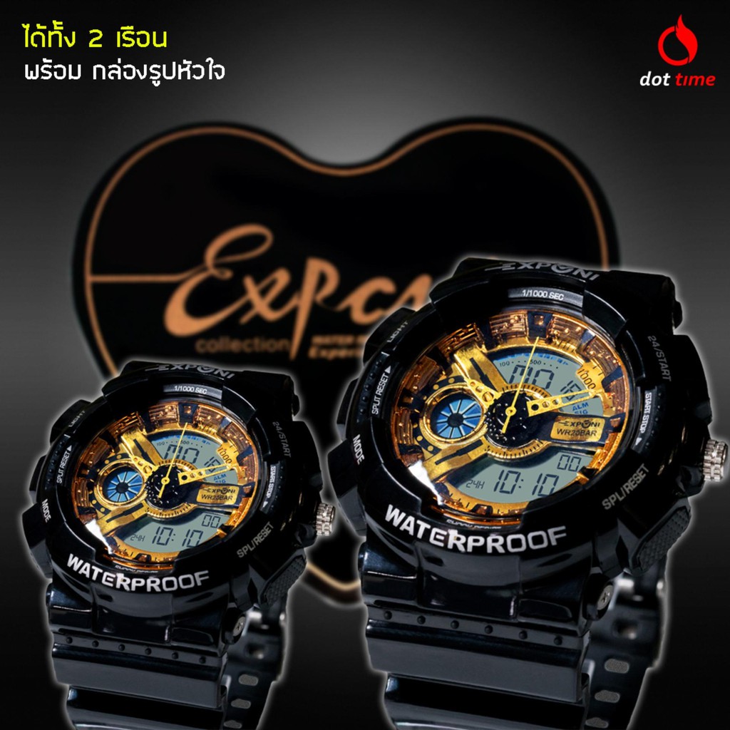 นาฬิกาข้อมือชาย แฟชั่น สปอร์ต เท่ EXPONI EP16XG SPORT CHRONOMETER WATCH