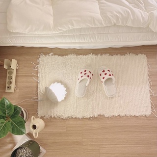 ✨พร้อมส่ง✨ พรมผ้าฝ้าย Textured cotton rug พรมเกาหลี