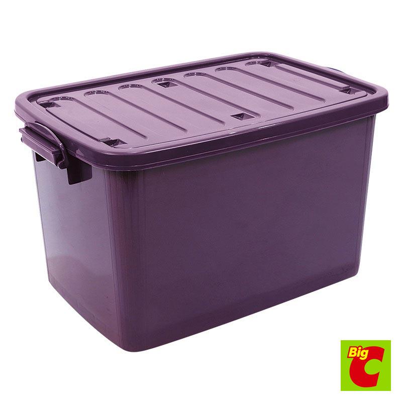 เบสิโค 100 กล่อง ลิตรขนาด 100สีม่วงทึบBesico box,size liters,dark purple
