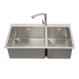 BUILT-IN SINK AXIA TRITON 3045 2B STAINLESS STEEL ซิงค์ฝัง 2หลุม AXIA TRITON 3045 สเตนเลส อ่างล้างจานฝัง อ่างล้างจานและอ